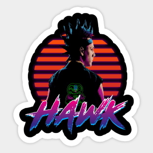 Karate Hawk 80s style Sticker